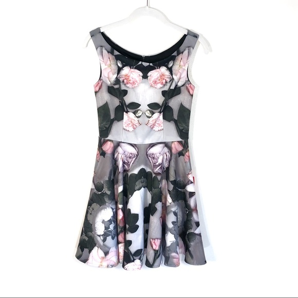 ASOS Dresses & Skirts - ASOS skater dress gray floral NWT size 2